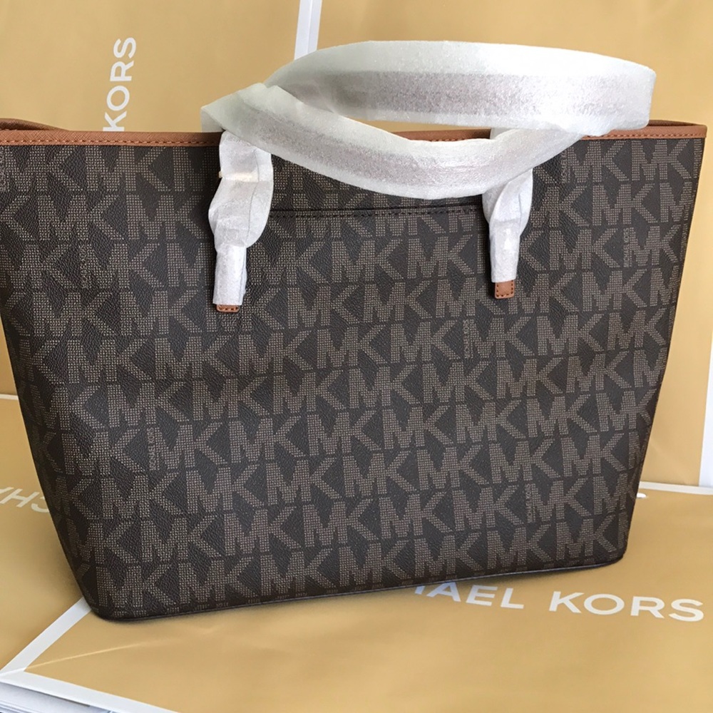 ⭐️🎆Mk Carryall tote🎆brown/large/shoulder bag - Picture 2 of 7